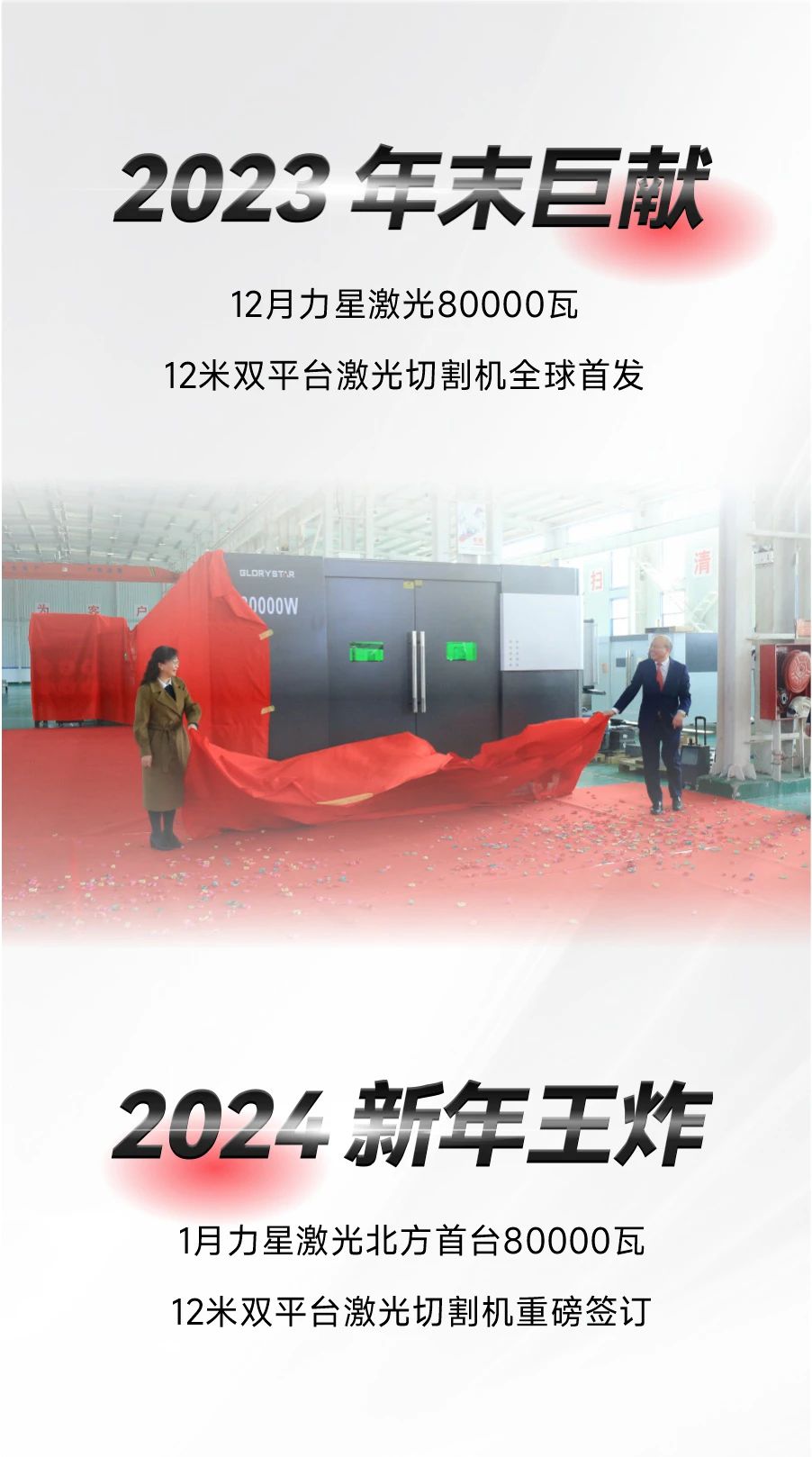 開年第一彈！北方首臺80000瓦光纖激光切割機落定，力星激光成就客戶加工之wang！